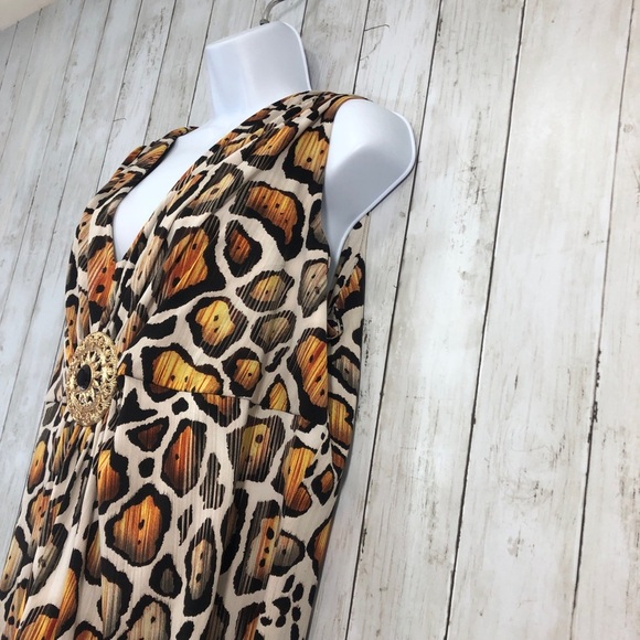 PETER NYGÅRD Sleeveless Animal Print + Medallion Jersey Angle Blouse XL - Picture 3 of 8